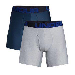 Under Armour Tech 6in Underwear 2-Pack Blue Grey Men's Size L XL 1327415 409